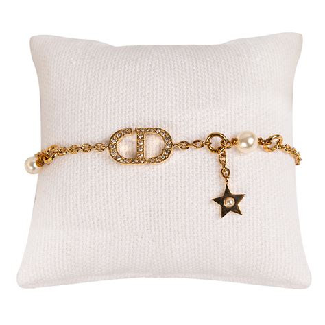 dior gold bracelet with pearl|christian Dior braided bracelet.